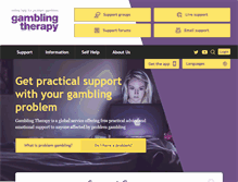 Tablet Screenshot of gamblingtherapy.org